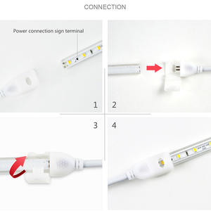 Bande lumineuse LED SMD 2835 rouge <span class=keywords><strong>vert</strong></span> bleu jaune violet AC 220V 110V double rangée 120 LED/m IP67 étanche - Product Image 6