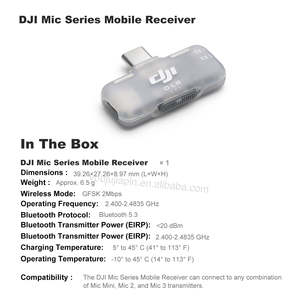 Receptor Móvil <span class=keywords><strong>DJI</strong></span> Mic Series, 10 Horas de Funcionamiento, Micrófono Inalámbrico, Transmisión de Audio, Grabación, Receptor Móvil <span class=keywords><strong>DJI</strong></span> <span class=keywords><strong>Mini</strong></span> - Product Image 4