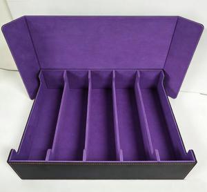 Boîte à cartes en cuir PU haute densité durable, vente en gros d'usine, logo personnalisé, cadeau idéal pour les joueurs de jeux de société - Product Image 4