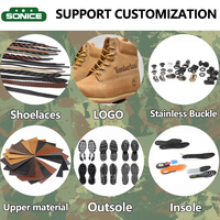 SONICE Ventes Directes d'Usine OEM&ODM, Bottes Tactiques Imperméables en Cuir Léger, Chaussures de Combat d'Entraînement et d'Escalade