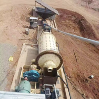 Usine mobile de traitement de roches dures pour l'extraction d'or, capacité 1 tonne par heure