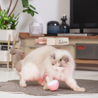 Juguete de bola láser de gato interactivo clásico de lujo recargable por USB, juguete inteligente eléctrico giratorio duradero de 360 grados