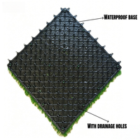 Dalles de gazon artificiel emboîtables 30x30cm, auto-drainantes, pour terrasse, pelouse synthétique modulaire DIY pour balcon, patio, décoration
