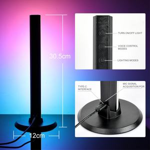 Lámpara de Ambiente RGB para Escritorio, Control por Aplicación, Decoración para TV y Computadora, Luz LED con Control de Sonido RGB, Sensor de Movimiento, Luz Interior - Product Image 6
