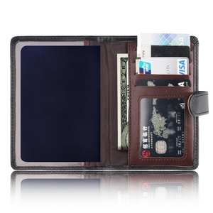 Portefeuille en cuir <span class=keywords><strong>noir</strong></span> en gros, <span class=keywords><strong>porte</strong></span>-passeport - Product Image 3