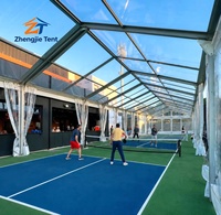 Tente de practice de pickleball durable, transparente et imperméable, abri portable en bâche PVC pour exposition et entraînement d'équipe, tout usage