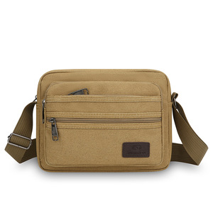 Men's Canvas Crossbody Bag Large Capacity Durable Shoulder Bag For Business Commuting - Product Image 5