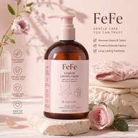 Liquide à lessive FeFe Lingerie, soin doux, nettoyage en profondeur, élimination des taches et des odeurs, parfum de rose longue durée pour tissus délicats