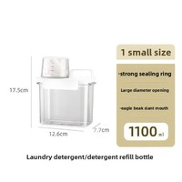 Boîte de rangement multifonction JX, hermétique, résistante à l'humidité, avec échelle graduée, pour détergent, en PET haute transparence, bouteille de lavage