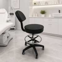 Chaise de barbier multifonctionnelle portable de style moderne, durable, avec fonction de massage, siège en cuir, structure en fer, pour salons, écoles, gymnases