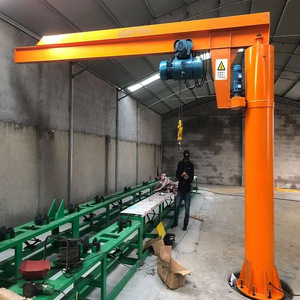 5M 10M Electric Pillar Cantilever Jib Cranes 1 Ton with <b>Wire</b> Rope Hoist for Assembly Line Lifting - Product Image 3
