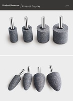 Tête de meulage pour perceuse électrique en alumine marron fusionnée, cylindrique conique 6 mm, outil de polissage pour l'élimination de la rouille sur le métal et le bois