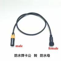 Câble XLR DMX étanche de 1 mètre pour lumière LED extérieure-Câble de transfert mâle et femelle