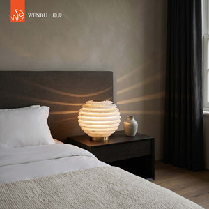 Spanish alabaster <b>Table</b> Lamp Luxury <b>Minimalist</b> Stone <b>Bedside</b> Light for Bedroom Home - Product Image 2