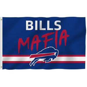 Alta calidad 3x5ft para el equipo de fútbol <span class=keywords><strong>NFL</strong></span> Diseño personalizado Banner <span class=keywords><strong>Buffalo</strong></span> Bills Flags 100% Poliéster Stock Todos los equipos - Product Image 1