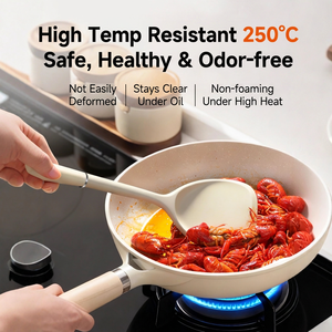 Ensemble d'ustensiles de cuisine en silicone 3 pièces, sans BPA, résistant à la chaleur 250°C ℃   Spatule, pelle à riz et louche pour la cuisine domestique et les restaurants - Product Image 2