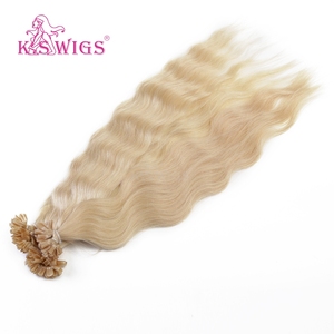 Wholesale 100% Chinese Remy Hair U-TIP Cuticle Aligned Virgin Double Drawn Soft No Shedding No Snag Light Color Nature Wavy Hair - Product Image 2