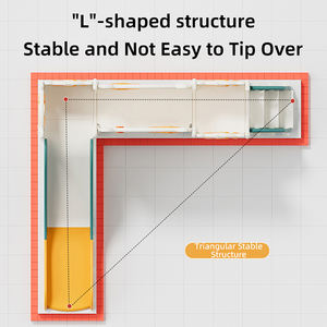 Set Scivolo e Altalena per Bambini da 1-6 Anni - Parco Giochi Interno ed Esterno con Scivolo, Altalena, Canestro da Basket e Arrampicata in Plastica PE - Product Image 6