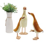 Cadeau d'affaires en bois artisanal, style nordique, canards sculptés pour la décoration de la maison et du bureau
