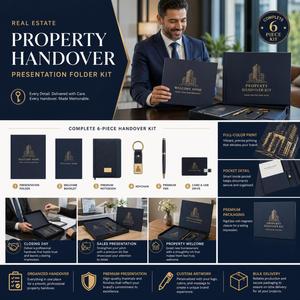 Kit de Carpeta de Presentación para Entrega de Propiedades Inmobiliarias Personalizado para Desarrolladores, Agentes y Regalos de Cierre - Product Image 5
