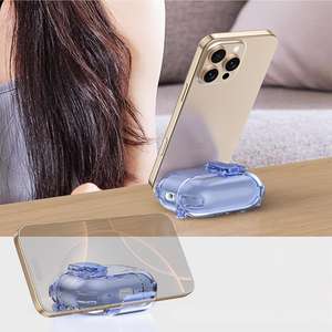 เหมาะสำหรับเคสป้องกันหูฟัง AirPods Pro 3 แบบฝาพับกึ่งโปร่งใสพร้อมขาตั้ง ป้องกันการตกกระแทกแบบเต็มรูปแบบ - Product Image 3