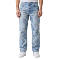 XUCHANG Fabricant OEM de jeans en denim de coton à jambe droite pour hommes, de haute qualité, style streetwear, avec logo personnalisé et impression laser.