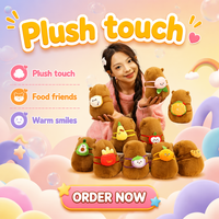 Peluche Capybara Mignonne Kawaii 20 cm, Mini Poupée Douce avec Sac à Dos Pomme Rouge, Prix de Jeu de Grue, Fournisseur Direct Usine