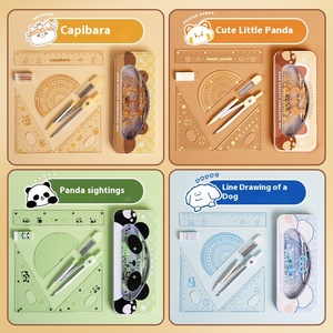 Bảy Mảnh Nhựa Capybara Dễ Thương Vẽ Thước Bộ Phim Hoạt Hình Hình Học Đo Thước Bộ Cho Trường Học & Văn Phòng Món Quà Sinh Nhật - Product Image 1