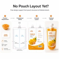 Pochette personnalisée en aluminium anti-lumière avec bec verseur pour boissons aromatisées et confitures, étanche et fraîche, impression personnalisée pour e-commerce