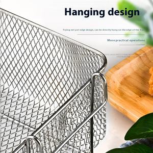 Kommerzielle elektrische Fritte use Frittier netz Edelstahl Quadrat Ölfilter Sieb Korb Metall Brat sieb Netz 81 - Product Image 2