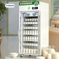 Machine à yaourt professionnelle à porte unique, armoire de fermentation intelligente avec refroidissement automatique pour les magasins de produits laitiers artisanaux