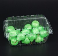 Boîte d'emballage en plastique de fruits à clapet en plastique transparent bon marché