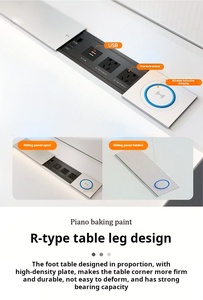 Scrivania e Sedia da Ufficio Presidenziale Nuove e Moderne Verniciate di Bianco, Mobili per Ufficio di Design di Fascia Alta - Product Image 4