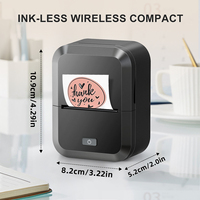 Printer Thermal POS Portabel Nirkabel X2 58mm 203dpi Mini Kecil untuk Label dengan Produk Stok