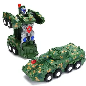 通用变形坦克电动汽车玩具2合1变形汽车玩具带声灯电池操作儿童玩具