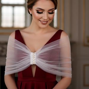 Chal de Tul Elástico Suave sin Mangas para Mujer YouLaPan VG73-N, Top Corto para Vestido de Novia, Chaqueta, <span class=keywords><strong>Bolero</strong></span> Nupcial - Product Image 3