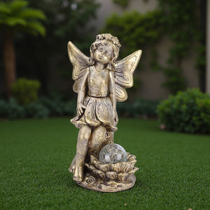 Estatua de Jardín de Hadas Encantadas <span class=keywords><strong>Redeco</strong></span>, Material de Óxido de Magnesio, Estilo Vintage, Decoración de Exterior con Luz LED - Product Image 2