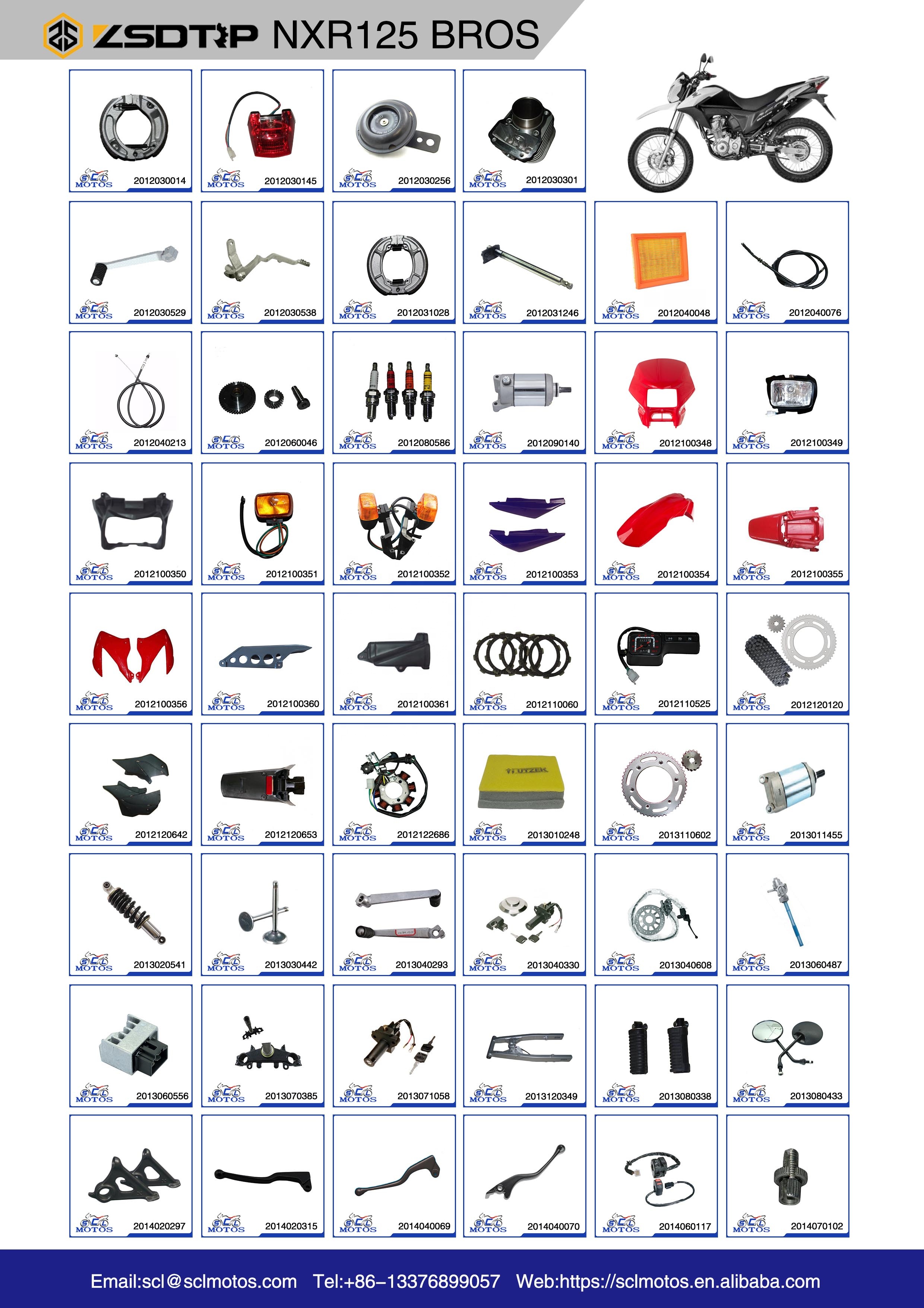 OEM No. 18305-KSM-900 Full Exhaust System for NXR125 Bros ES KS