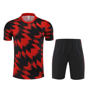 Tenues de football d'été, ensemble d'entraînement à manches courtes, maillot 25/26 Manchester, polyester respirant, séchage rapide, col rond, unisexe - Product Image 5