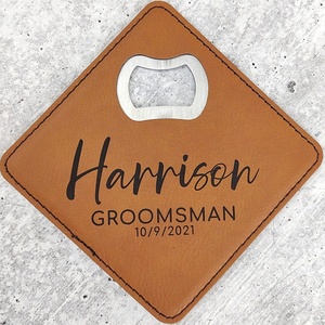 Dụng Cụ Quán Bar Đa Năng Dụng Cụ Mở Chai Giả Da Khắc <span class=keywords><strong>Logo</strong></span> Tùy Chỉnh Có Thể Khắc Laser Quà Tặng Đám Cưới Dụng Cụ Mở Chai Bằng Da PU - Product Image 5