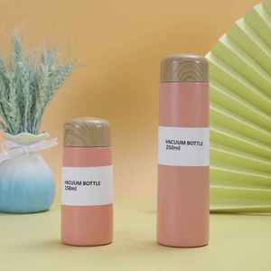 Thermos miniature en acier inoxydable 304 avec couvercle en bois de style japonais, design anti-fuite, écologique, isolation thermique de 6 à 12 heures - Product Image 5