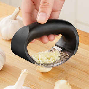 Garlic Press Stainless Steel Manual <b>Ring</b> Garlic Mincer Food Grade Herb Spice Tool - Product Image 1