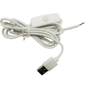 Cabo usb com ligação, 5v cabo usb com 2 pinos cabo de alimentação elétrica 150cm para luminária led