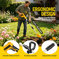 DELUN Motoculteur sans fil compact 21V, batterie 3.0Ah, largeur de travail 300mm, profondeur de travail 220mm, pour la culture des jardins et des pelouses
