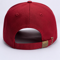 Casquette de baseball OEM de luxe en gros, style vieilli, 6 panneaux, avec broderie personnalisée et logo patch tissé, ajustable, 100% coton, vintage, sportive, classique
