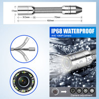 9 "DVR 17mm caméra d'inspection de tuyau canalisation d'égout endoscope industriel IP68 étanche et compteur de compteur à nivellement automatique 512HZ