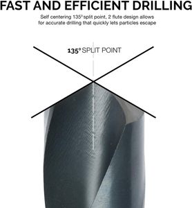Powerful <b>Drill</b> Twist <b>Drill</b> Manufacturer <b>Drills</b> Sets Hss Metal HSS4241 6542 Black Oxide Sliver&Deming 1/2 Inch Reduced Shank - Product Image 3