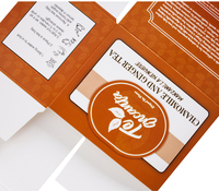 Caja de Té Negra Personalizada con Barniz Brillante, Papel Blanco Limpio, ODM, CMYK, Caja con Cierre de Solapa, 20/25 Paquetes, Máquina Envasadora de T