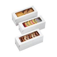 Personnalisé Eco Recycler Cadeau Alimentaire Biscuit Pâtisserie Boîtes d'Emballage avec Fenêtre Biscuit Doux Papier d'emballage Boîte à Biscuits