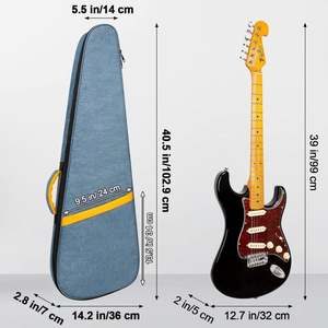 Estuche para Guitarra Portátil Impermeable de Muestra Gratuita, Mochila Gruesa para Guitarra Acústica, Bolsa de Concierto con Soporte Trasero - Product Image 3